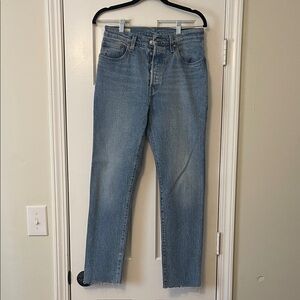 Levi's 501 Blue Denim Straight Leg Jean
